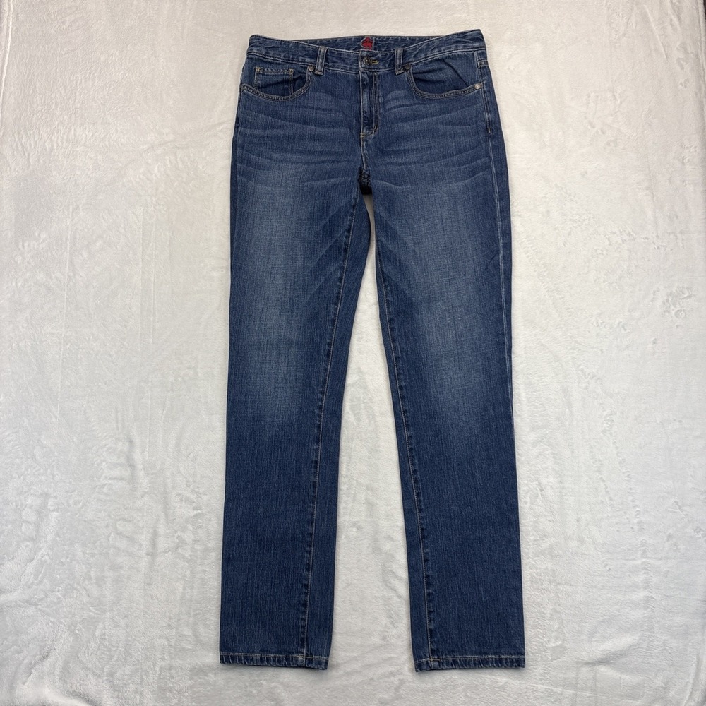 Brooks Brothers 1818 Red Fleece Women's Straight Leg Jeans Size 6 Dark Wash